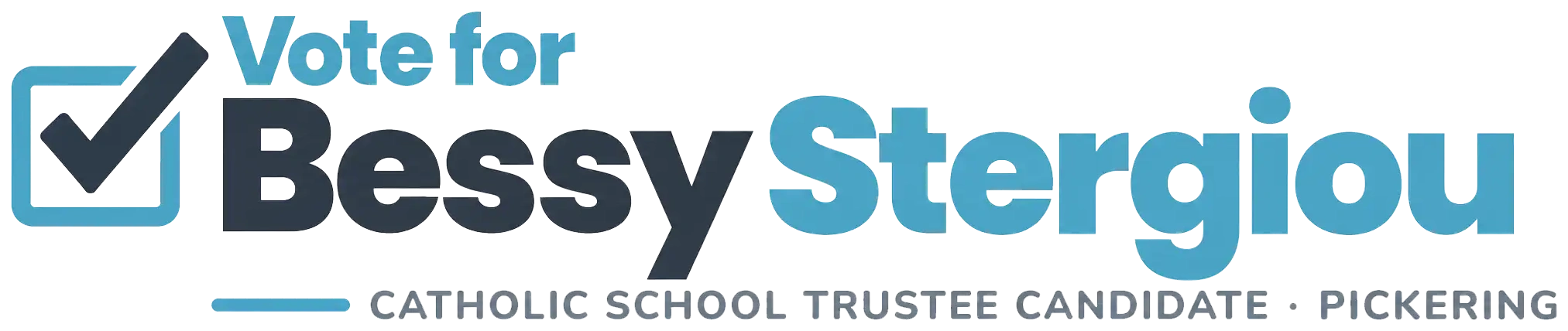 Vote for Bessy Stergiou — Catholic School Trustee Candidate, Pickering